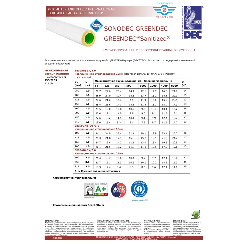 Фото 8 Воздуховод гибкий DEC International Sonodec Greendec D160 мм 10 м Фото 8 Воздуховод гибкий DEC International Sonodec Greendec D160 мм 10 м