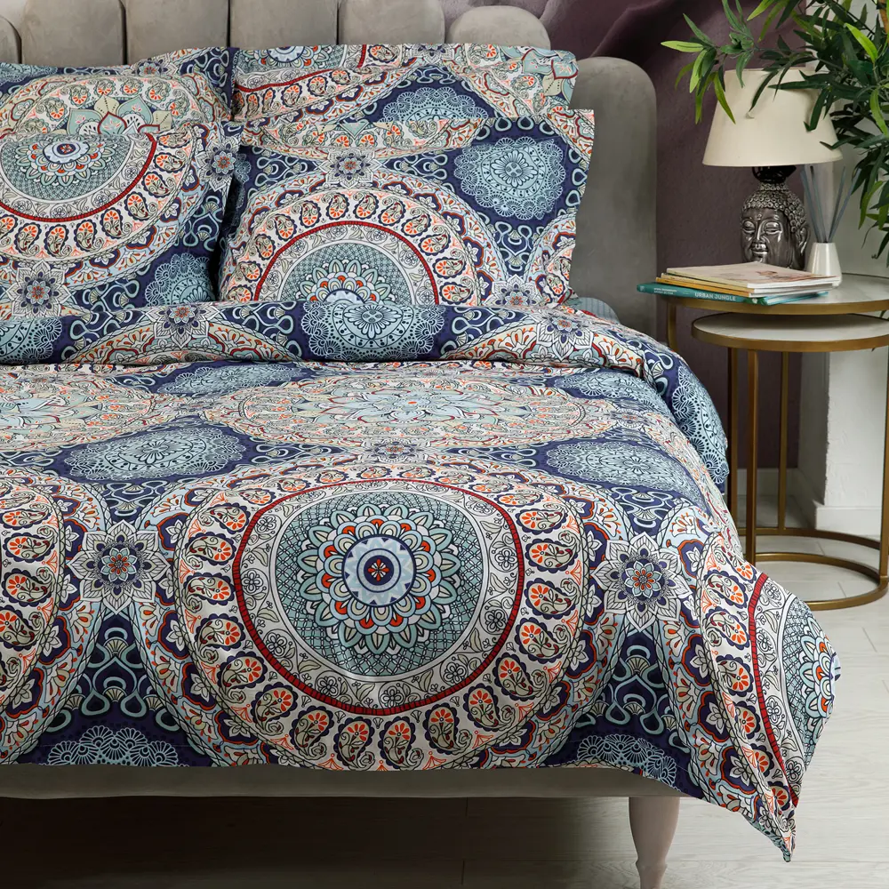 Фото 2 Комплект постельного белья Windslow Arianna евро перкаль 70x70 см, разноцветный