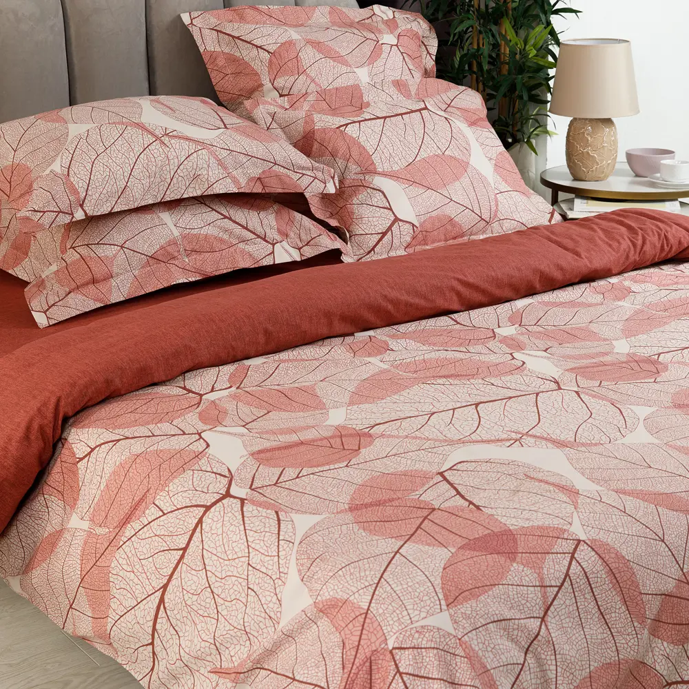 Фото 3 Комплект постельного белья Windslow Осенняя нежность двуспальный перкаль 50x70 см, разноцветный