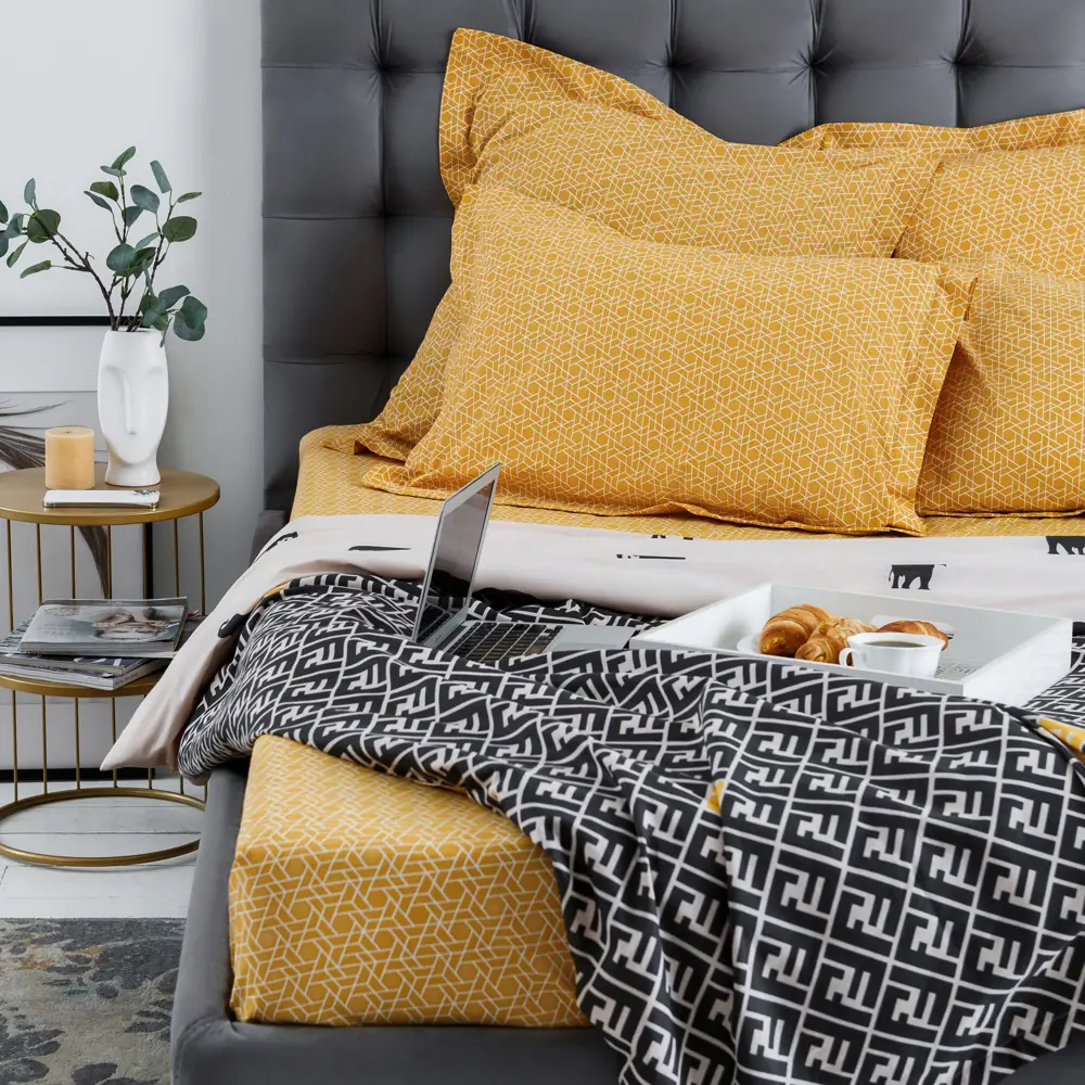 Фото Комплект постельного белья Windslow Фенди двуспальный перкаль 50x70 см, разноцветный