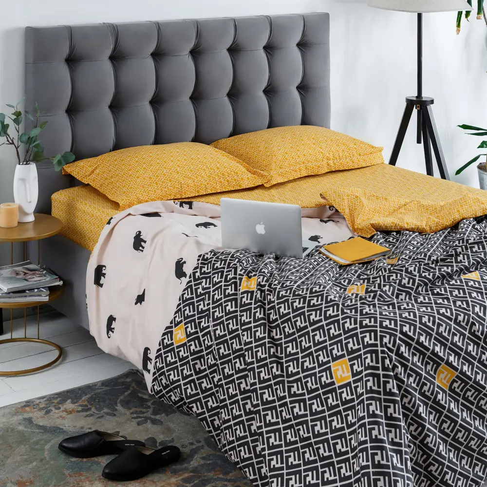 Фото 7 Комплект постельного белья Windslow Фенди двуспальный перкаль 50x70 см, разноцветный