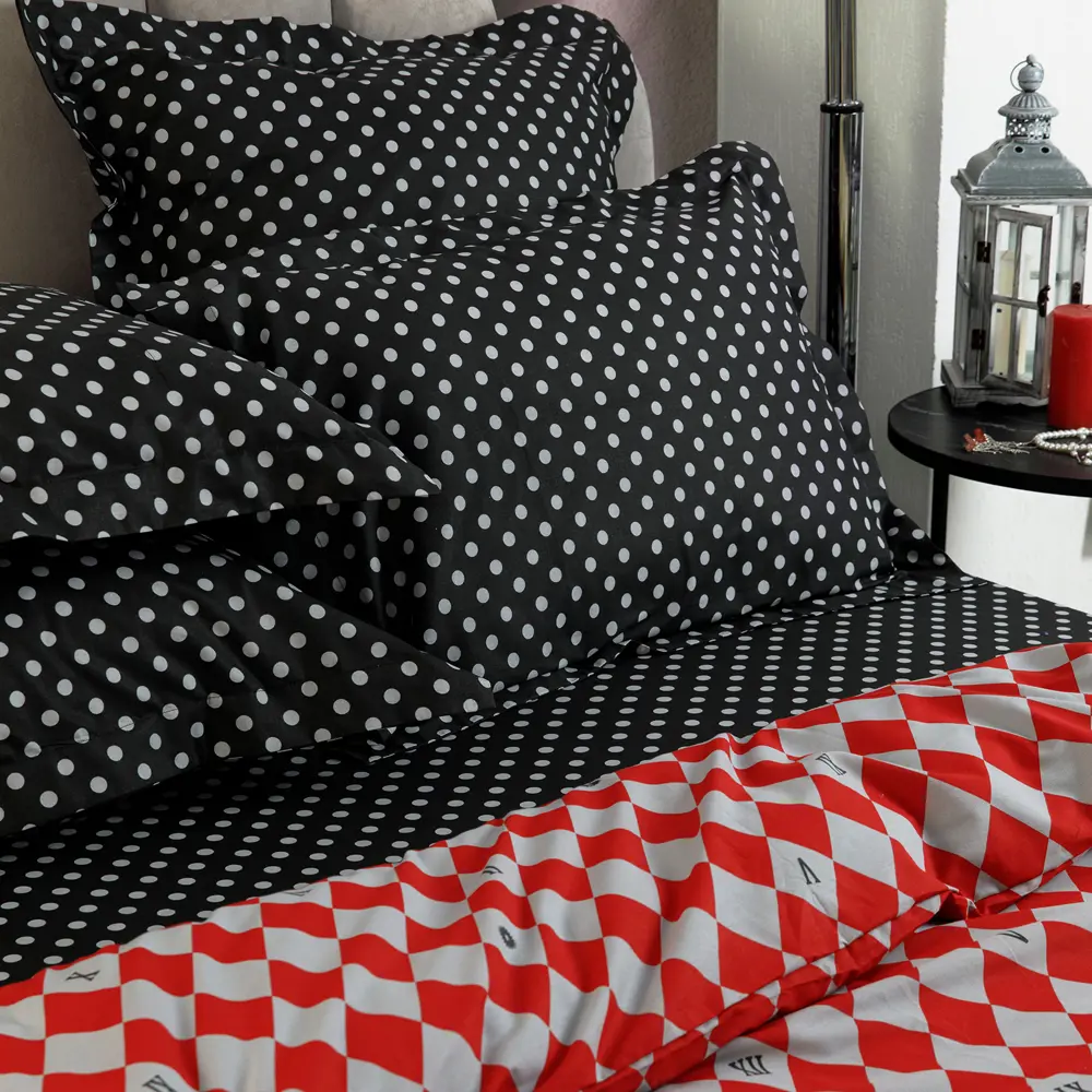 Фото 2 Комплект постельного белья Windslow Страна чудес двуспальный перкаль 70x70 см, разноцветный