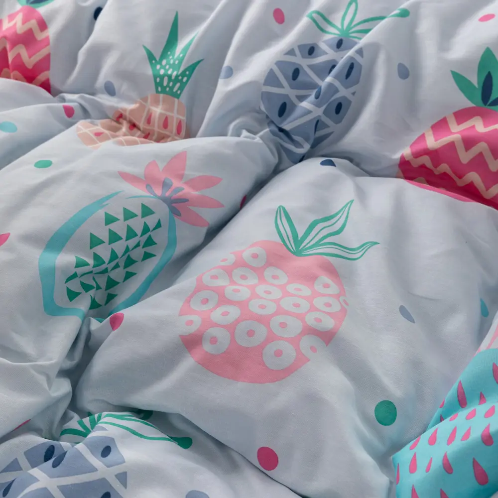 Фото 4 Комплект постельного белья Веселина Pineapple полутораспальный бязь 50x70 см, разноцветный