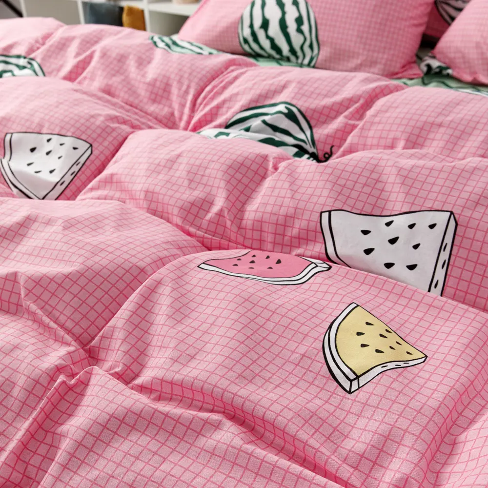 Фото 6 Комплект постельного белья Веселина Арбузы полутораспальный бязь 50x70 см, разноцветный