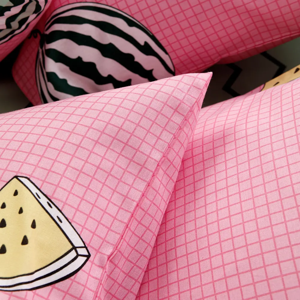 Фото 5 Комплект постельного белья Веселина Арбузы полутораспальный бязь 50x70 см, разноцветный