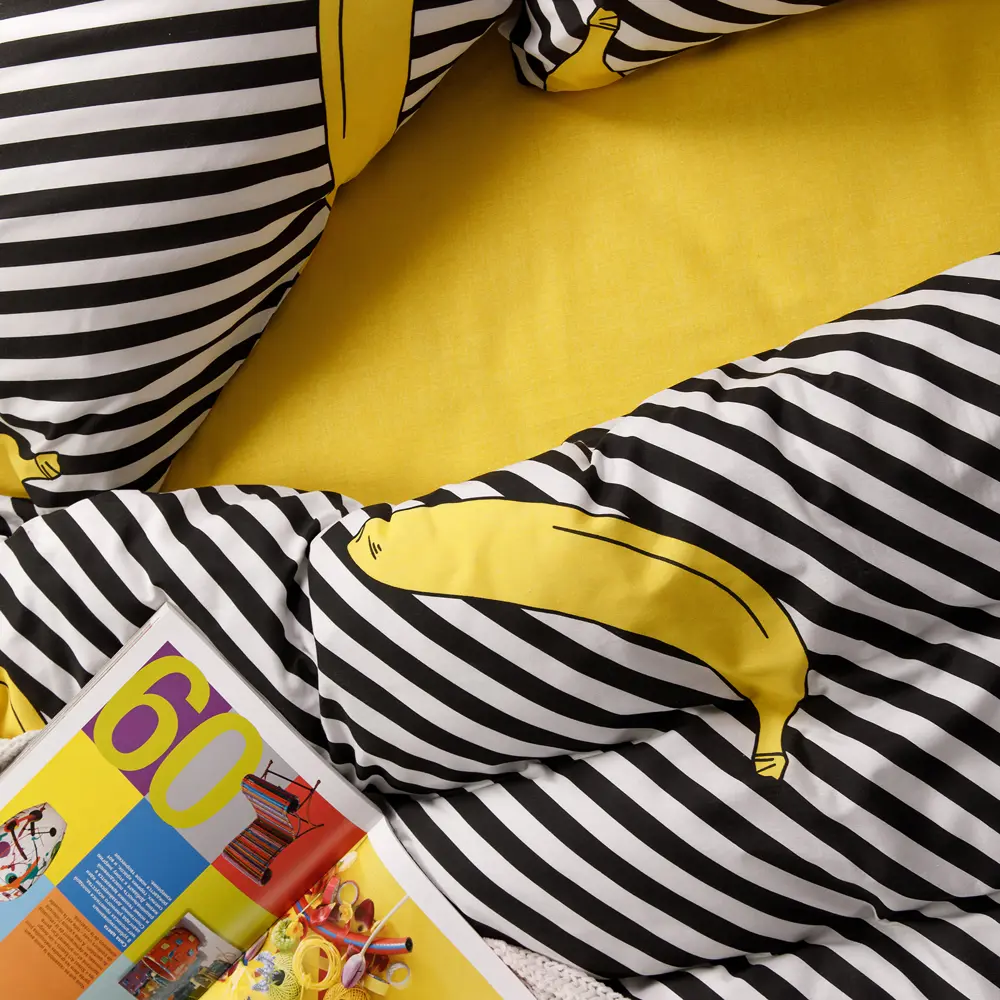 Фото 4 Комплект постельного белья Веселина Бананос полутораспальный бязь 70x70 см, разноцветный