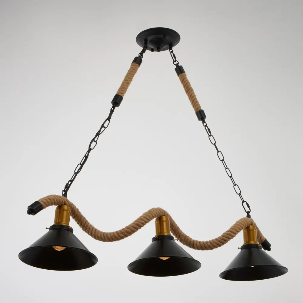 Фото Светильник подвесной BAYERLUX 4941645 3 лампы 6 м² цвет черный