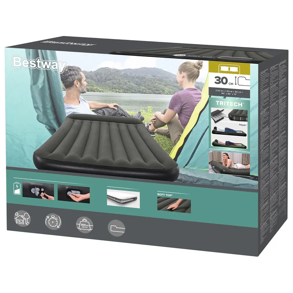 Фото 8 Кровать надувная Bestway 67930 203x152x30 см со встроенным насосом с аккумулятором Фото 8 Кровать надувная Bestway 67930 203x152x30 см со встроенным насосом с аккумулятором