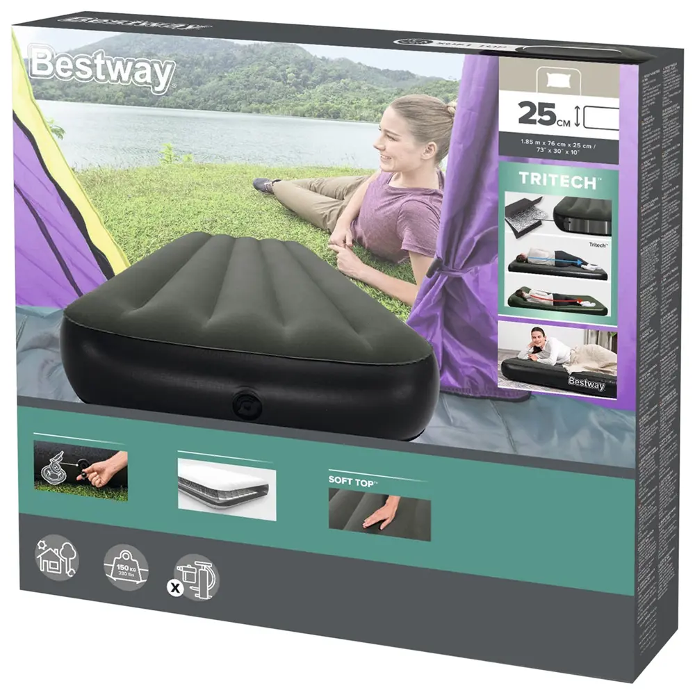 Фото 8 Матрас надувной Bestway 6713K Tritech Jr Twin 185x76x25 см Фото 8 Матрас надувной Bestway 6713K Tritech Jr Twin 185x76x25 см