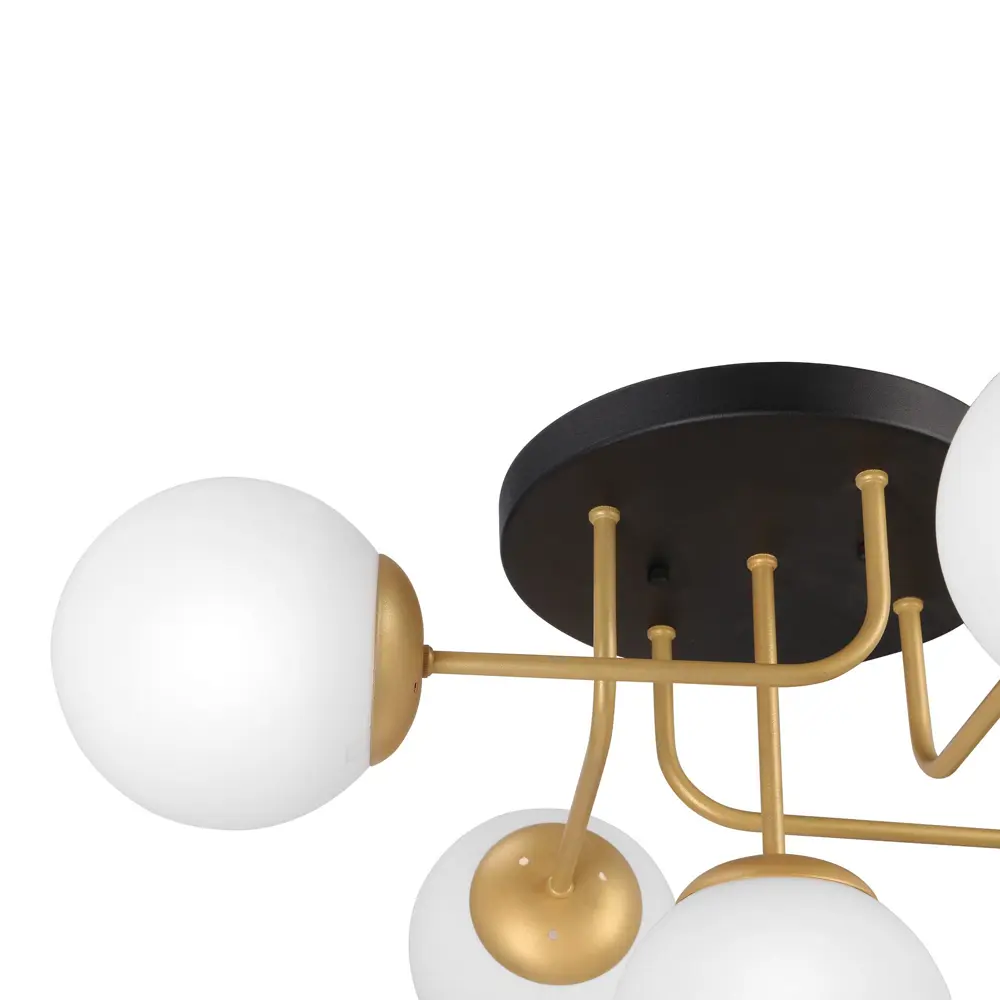 Фото 4 Люстра потолочная VITALUCE V3999 5 ламп 15 м² цвет золото Фото 4 Люстра потолочная VITALUCE V3999 5 ламп 15 м² цвет золото