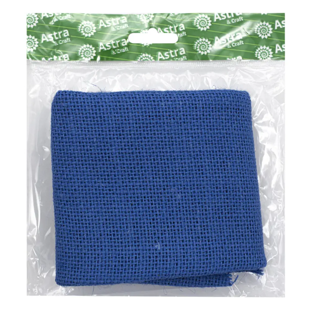 Фото 3 Рогожка Astra & Craft 100% лен 48 x 45см синий