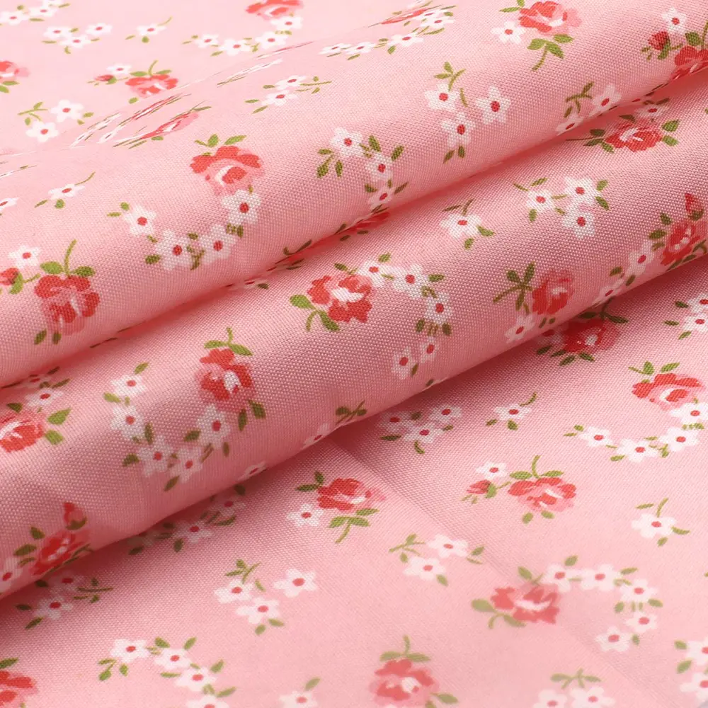 Фото Ткань в мелкий рисунок Astra & Craft 50 x 50 см 100% полиэстер С177 3 розы на персиковом Фото Ткань в мелкий рисунок Astra & Craft 50 x 50 см 100% полиэстер С177 3 розы на персиковом