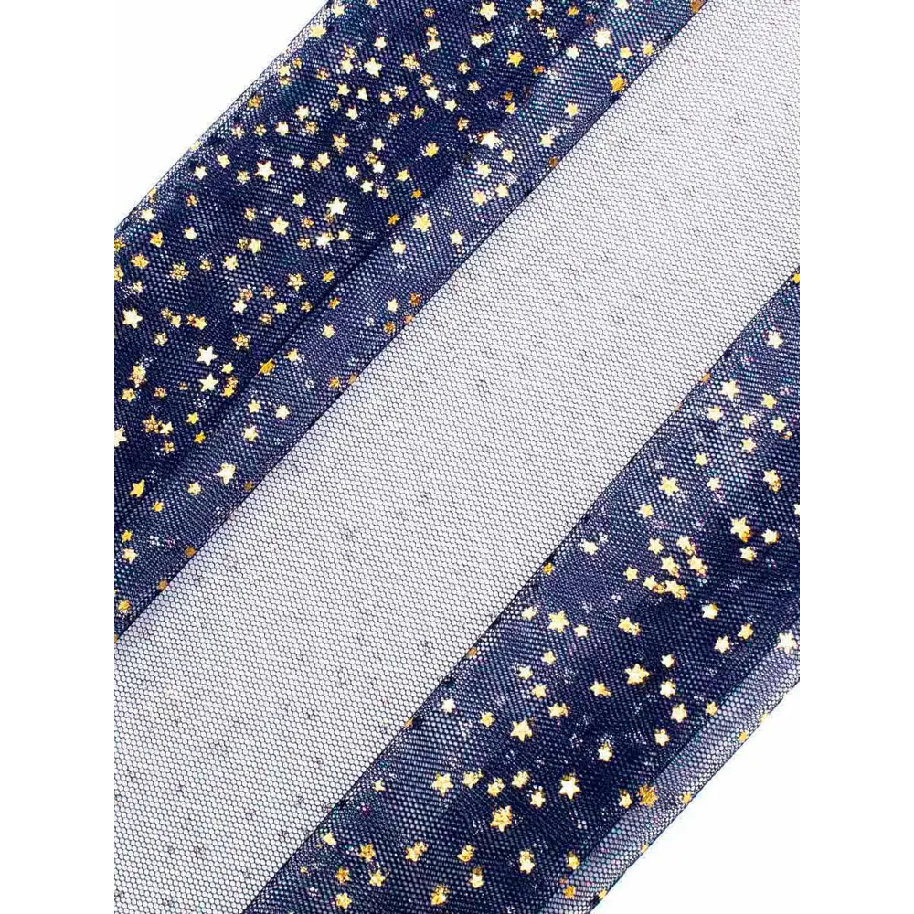 Фото Фатин со звездочками Айрис 50 x 50см темно-синий