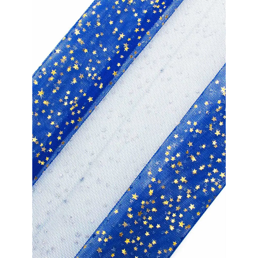 Фото Фатин со звездочками Айрис 50 x 50см синий