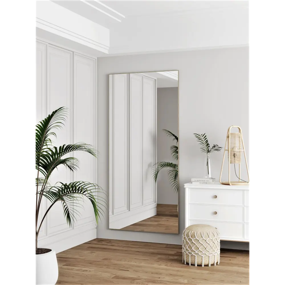 Фото 4 Зеркало в полный рост Toda Alma Light wood 81x240 см в алюминиевой раме текстура Дуб венге светлый Фото 4 Зеркало в полный рост Toda Alma Light wood 81x240 см в алюминиевой раме текстура Дуб венге светлый