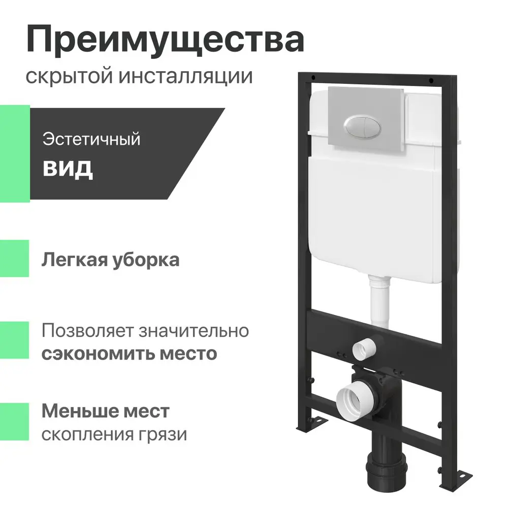 Фото 10 Комплект инсталляция с унитазом Stworki 559912 цвет белый Фото 10 Комплект инсталляция с унитазом Stworki 559912 цвет белый