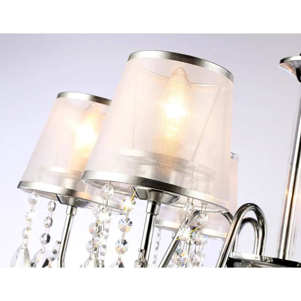 Фото 4 Люстра на штанге AMBRELLA LIGHT TR4588 Traditional 6 лампа 18 м² цвет хром Фото 4 Люстра на штанге AMBRELLA LIGHT TR4588 Traditional 6 лампа 18 м² цвет хром