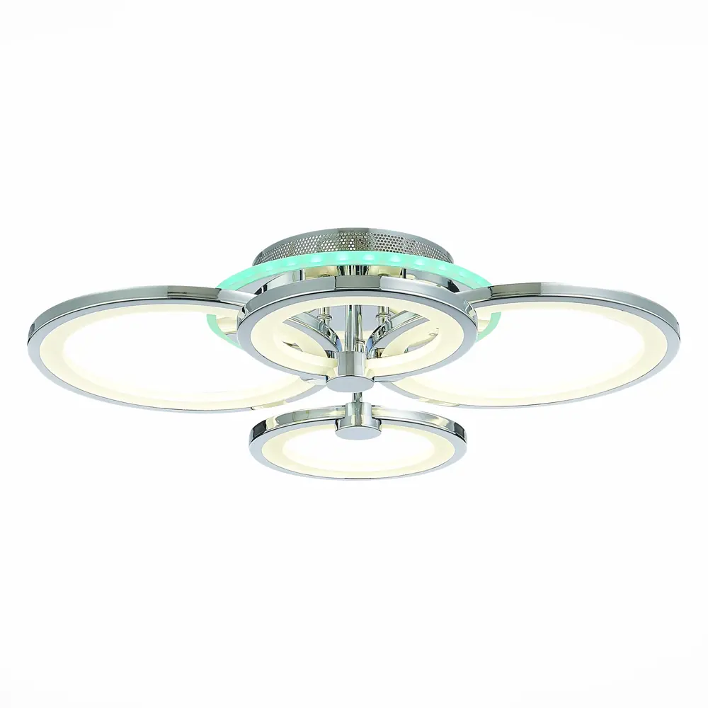 Фото Люстра потолочная светодиодная Alma light ALC00071CH-3000-6000K-LED.4x100W с пультом управления 16 м² регулируемый белый свет цвет серый/серебристый Фото Люстра потолочная светодиодная Alma light ALC00071CH-3000-6000K-LED.4x100W с пультом управления 16 м² регулируемый белый свет цвет серый/серебристый