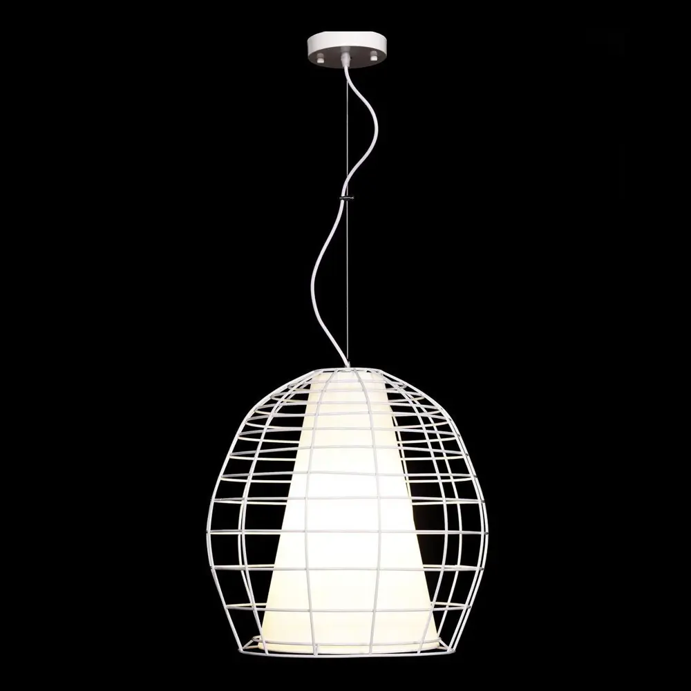Фото 4 Светильник подвесной LUMINA DECO LDP 090 WT Bolzano 1 лампа цвет белый Фото 4 Светильник подвесной LUMINA DECO LDP 090 WT Bolzano 1 лампа цвет белый