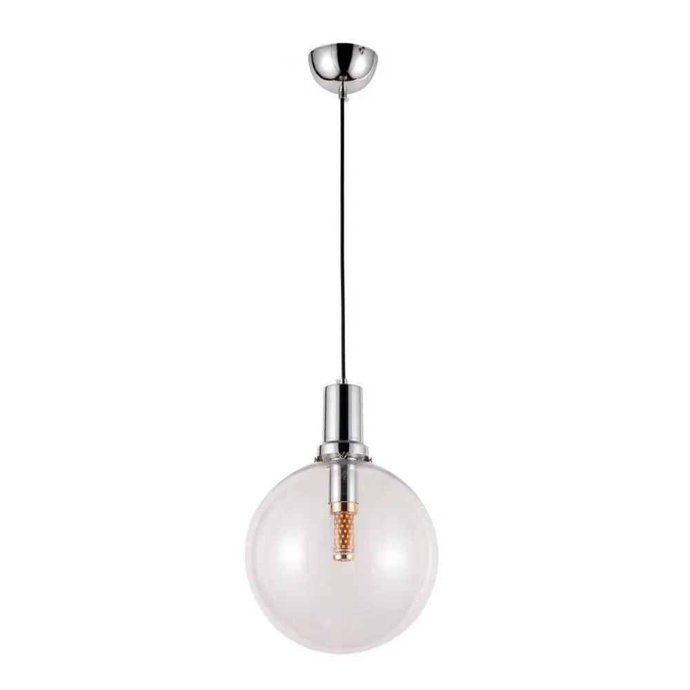 Фото Светильник подвесной LUMINA DECO LDP 1212-250 GY+CHR Dorito 1 лампа цвет хром Фото Светильник подвесной LUMINA DECO LDP 1212-250 GY+CHR Dorito 1 лампа цвет хром