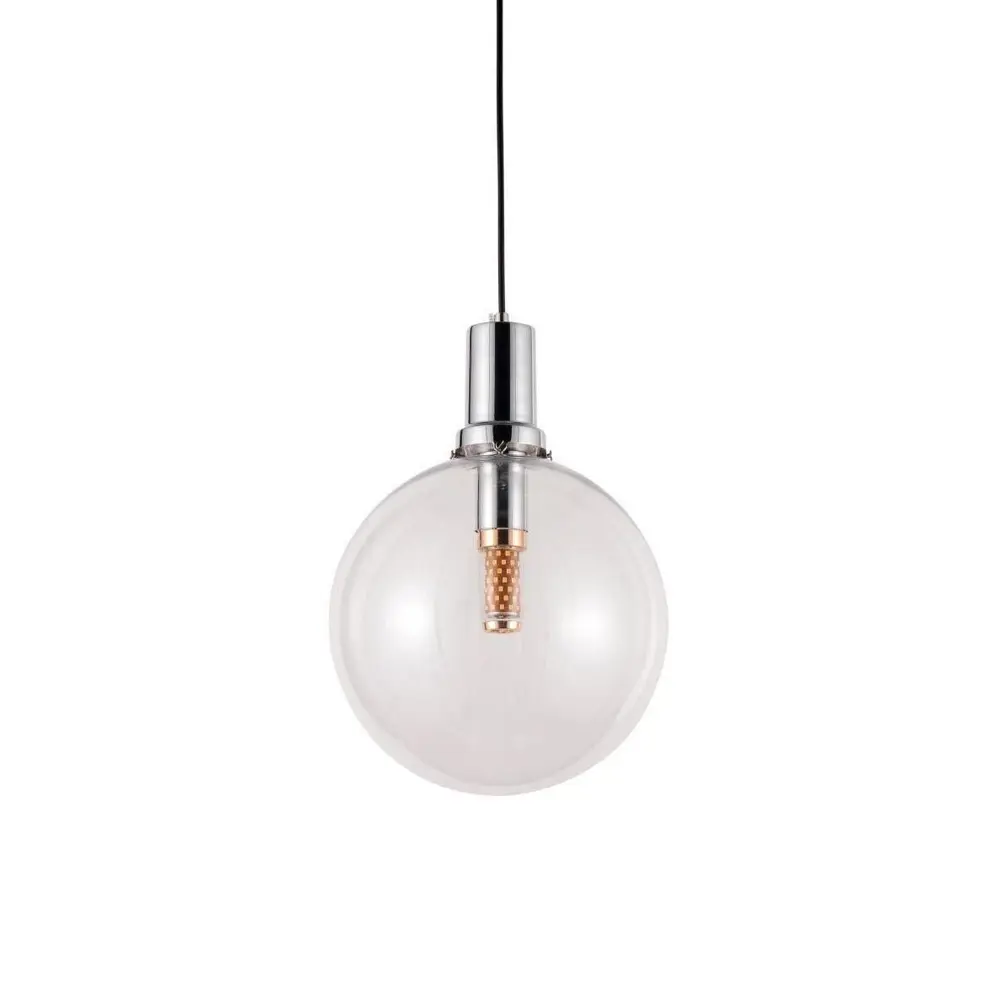 Фото 2 Светильник подвесной LUMINA DECO LDP 1212-250 GY+CHR Dorito 1 лампа цвет хром Фото 2 Светильник подвесной LUMINA DECO LDP 1212-250 GY+CHR Dorito 1 лампа цвет хром