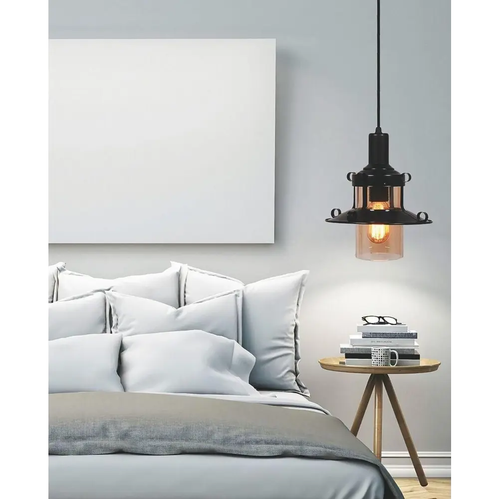 Фото 4 Светильник подвесной LUMINA DECO LDP 11328-1 BK Capri 1 лампа цвет черный Фото 4 Светильник подвесной LUMINA DECO LDP 11328-1 BK Capri 1 лампа цвет черный