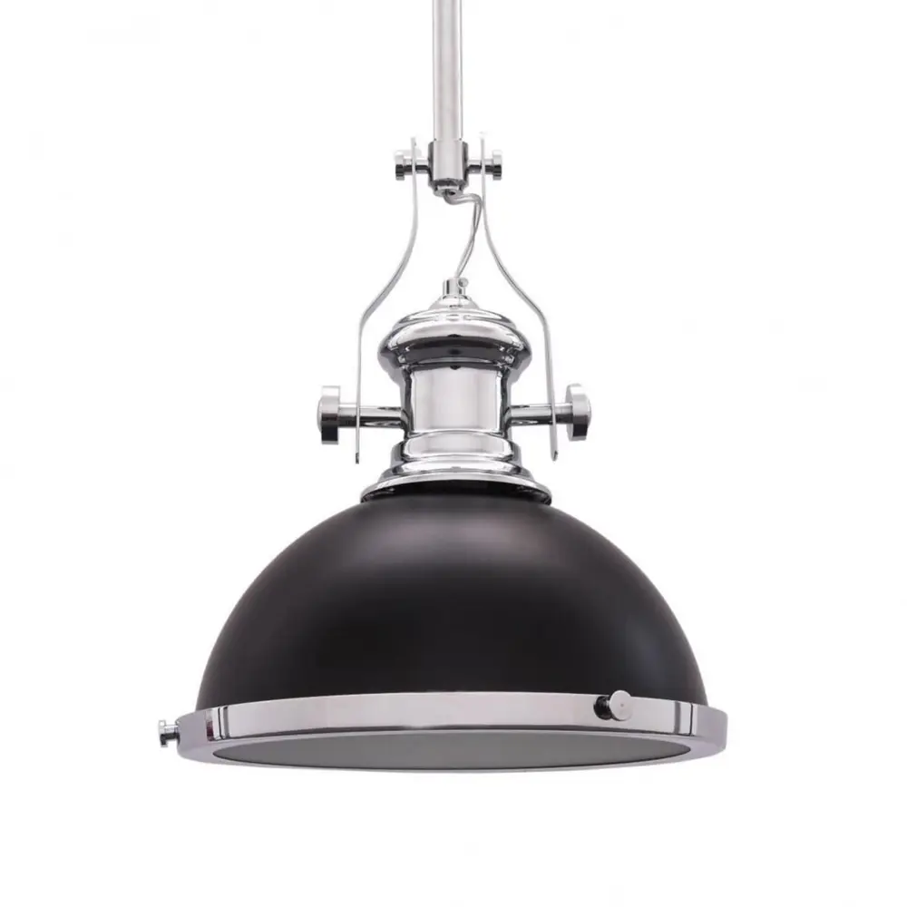 Фото Светильник настенно-потолочный LUMINA DECO LDP 710-300 BK 1 лампа цвет хром
