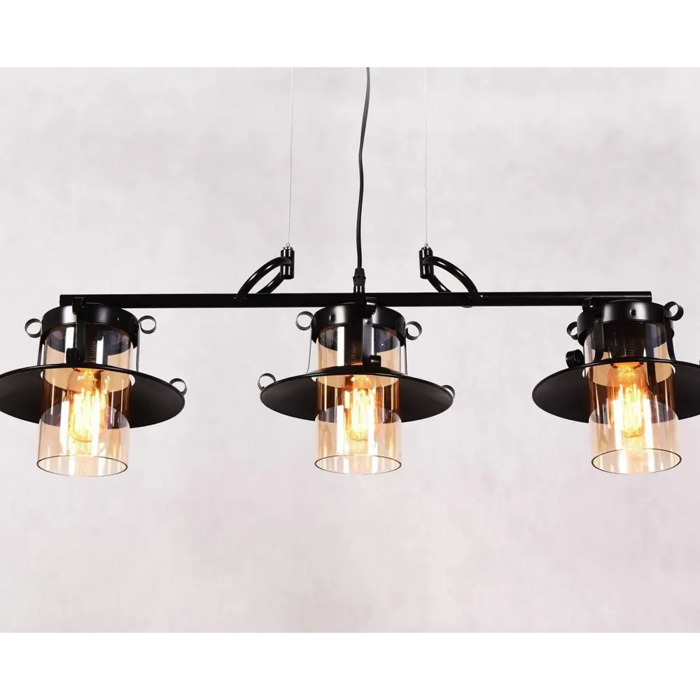 Фото 2 Светильник подвесной LUMINA DECO LDP 11328-3 PR BK Capri 3 лампы цвет черный Фото 2 Светильник подвесной LUMINA DECO LDP 11328-3 PR BK Capri 3 лампы цвет черный