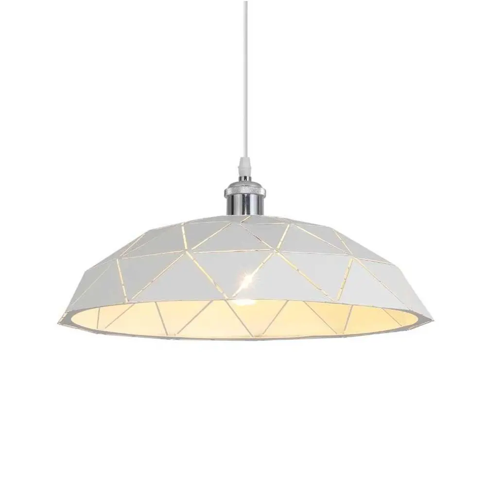Фото 2 Светильник подвесной LUMINA DECO LDP 8039-400 WT+CHR Grosetto 1 лампа цвет белый Фото 2 Светильник подвесной LUMINA DECO LDP 8039-400 WT+CHR Grosetto 1 лампа цвет белый