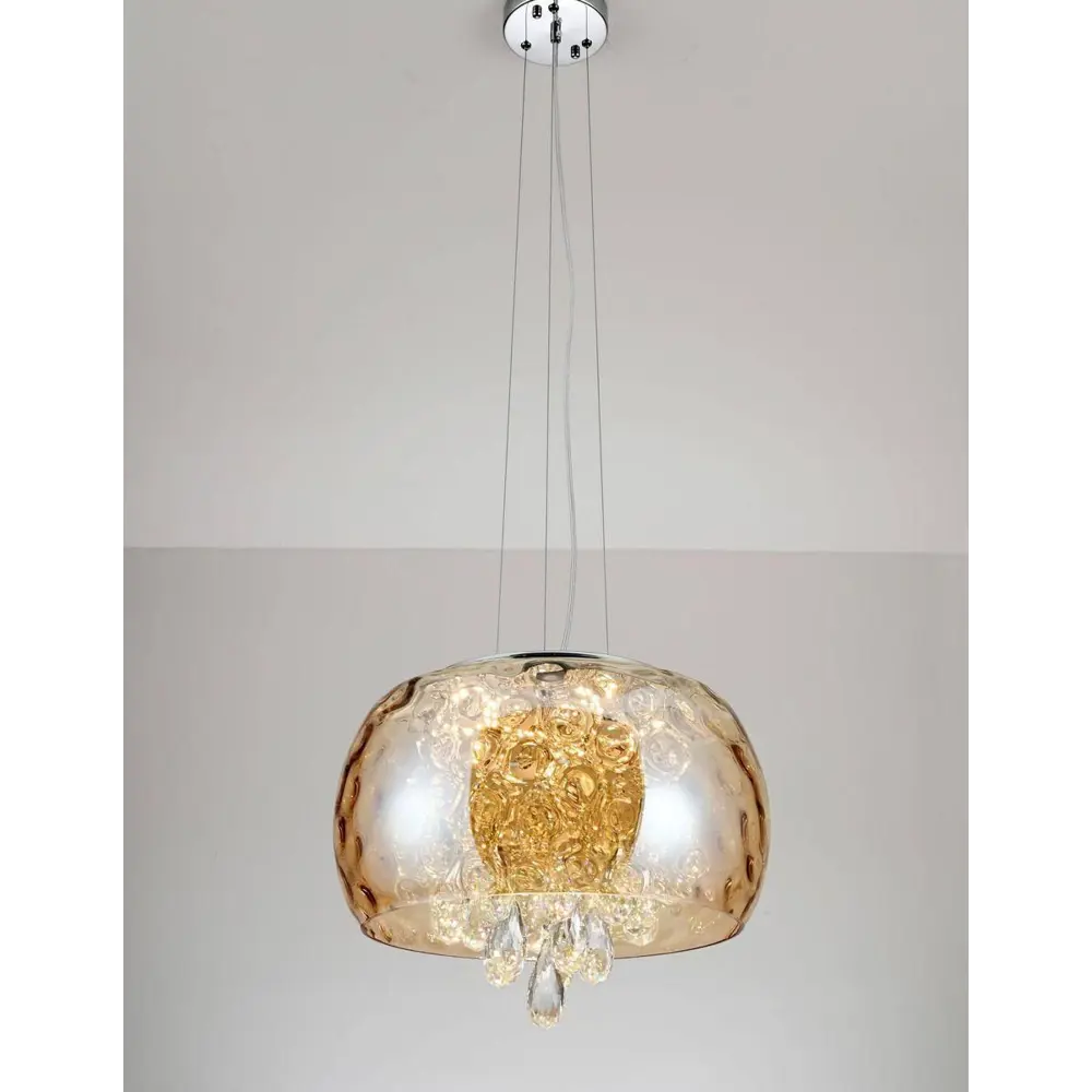 Фото 2 Светильник подвесной хрустальный Lumina Deco LDP 8044-400 AMB Rubina 6 ламп цвет янтарный Фото 2 Светильник подвесной хрустальный Lumina Deco LDP 8044-400 AMB Rubina 6 ламп цвет янтарный