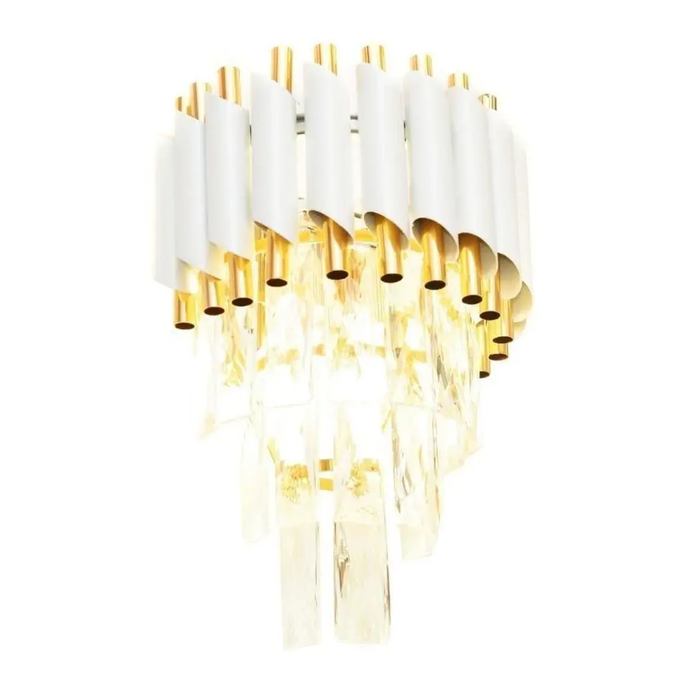 Фото 2 Светильник настенно-потолочный LUMINA DECO LDW 6003-2 WT+F.GD 2 лампы цвет золото Фото 2 Светильник настенно-потолочный LUMINA DECO LDW 6003-2 WT+F.GD 2 лампы цвет золото