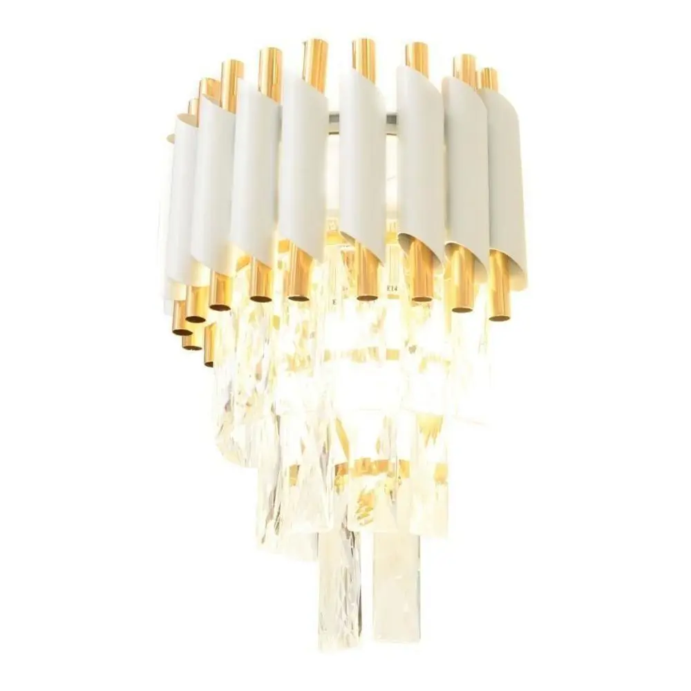 Фото 3 Светильник настенно-потолочный LUMINA DECO LDW 6003-2 WT+F.GD 2 лампы цвет золото Фото 3 Светильник настенно-потолочный LUMINA DECO LDW 6003-2 WT+F.GD 2 лампы цвет золото