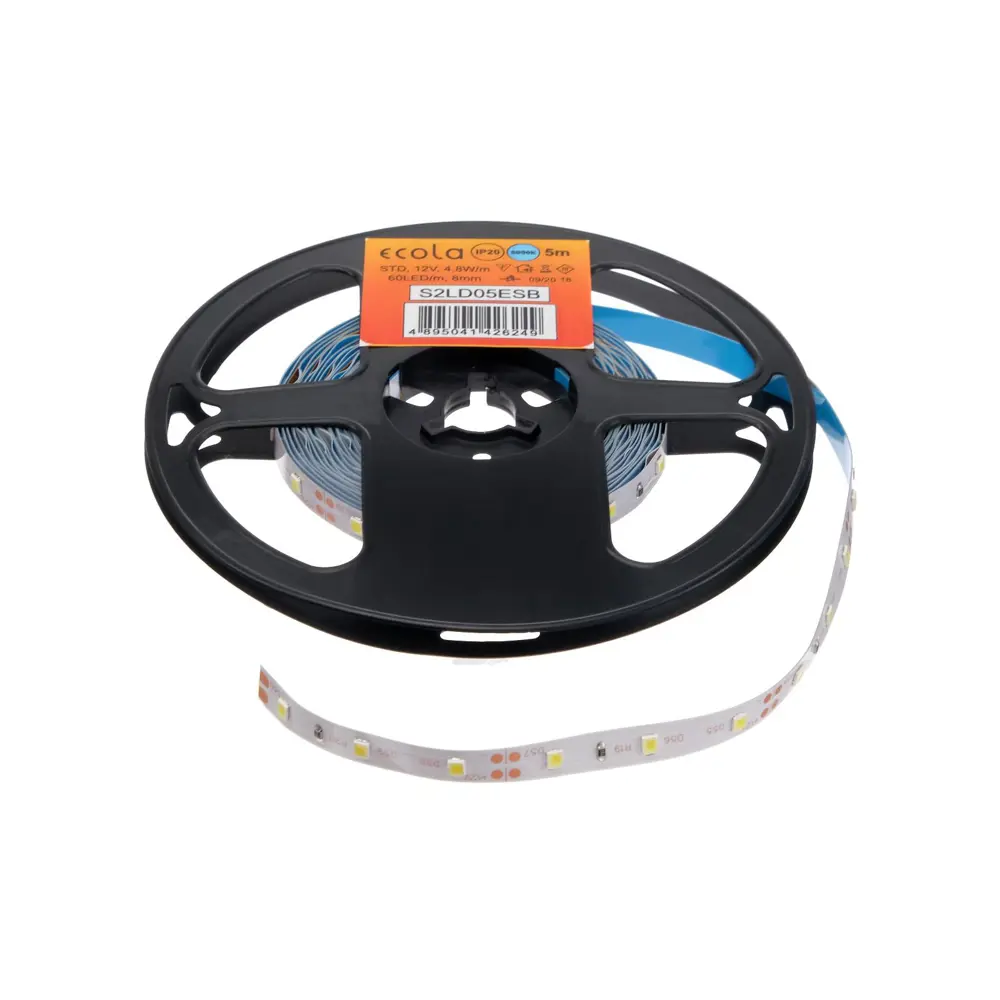 Фото 2 Светодиодная лента ECOLA 5501909 SMD 3528 60 диод/м 12 В IP20 5 м холодный белый свет Фото 2 Светодиодная лента ECOLA 5501909 SMD 3528 60 диод/м 12 В IP20 5 м холодный белый свет