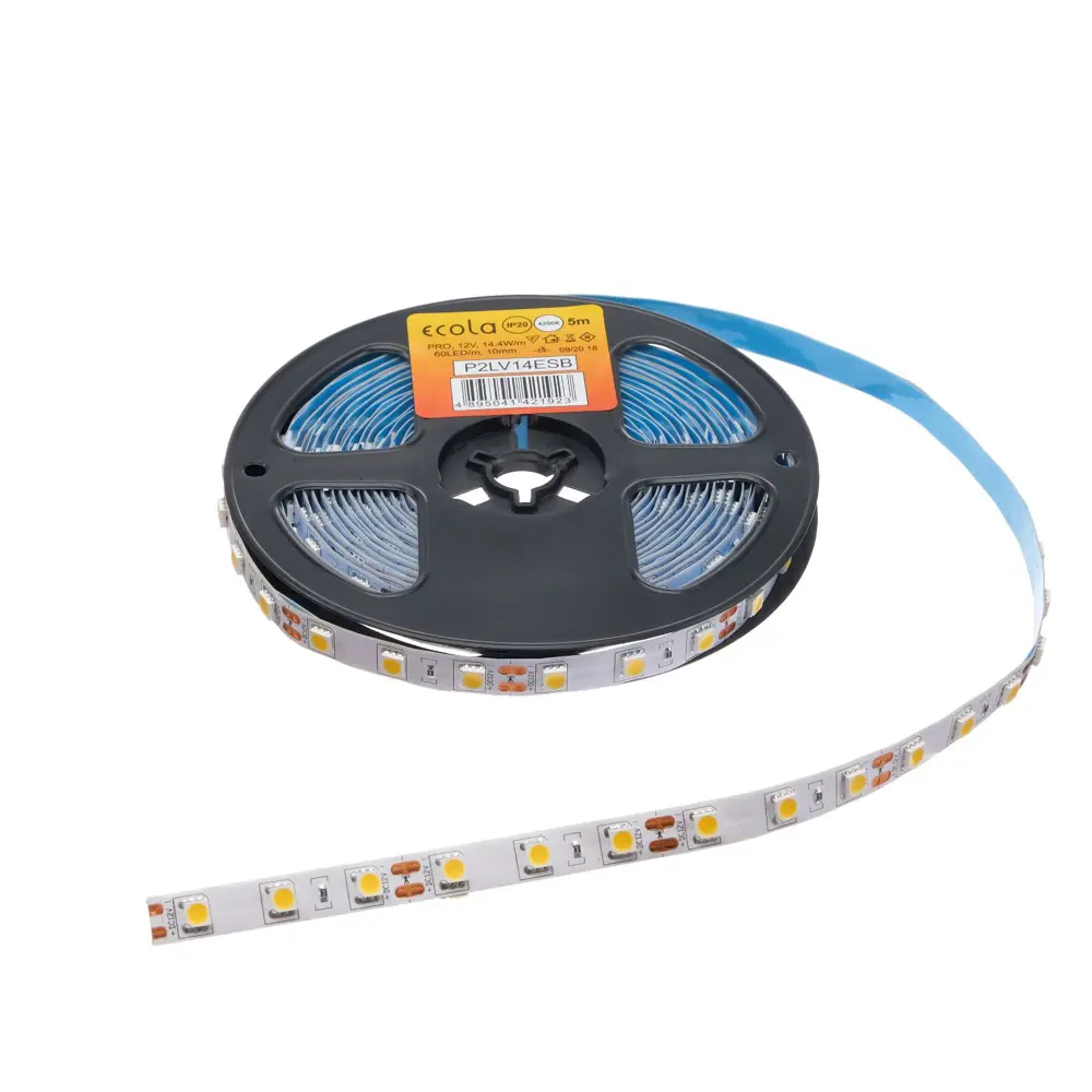 Фото 2 Светодиодная лента ECOLA 5501905 SMD 5050 60 диод/м 12 В IP20 5 м нейтральный белый свет Фото 2 Светодиодная лента ECOLA 5501905 SMD 5050 60 диод/м 12 В IP20 5 м нейтральный белый свет