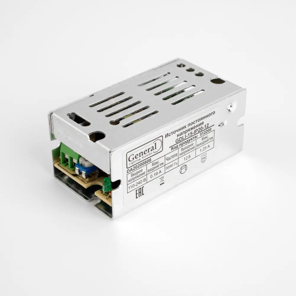 Фото 2 Блок питания GENERAL LIGHTING SYSTEMS 7018796 для светодиодной ленты 12 В 15 Вт IP20 Фото 2 Блок питания GENERAL LIGHTING SYSTEMS 7018796 для светодиодной ленты 12 В 15 Вт IP20