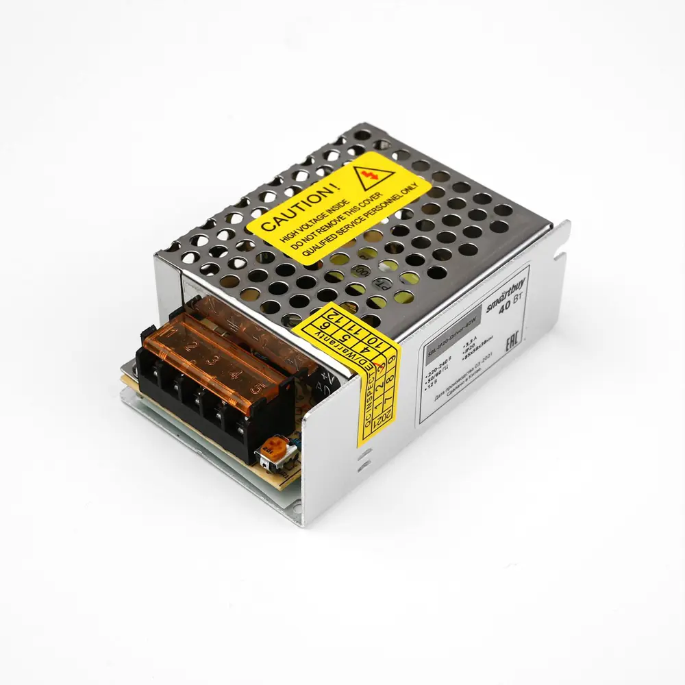 Фото 2 Блок питания SMARTBUY 7394235 для светодиодной ленты 12 В 40 Вт IP20 Фото 2 Блок питания SMARTBUY 7394235 для светодиодной ленты 12 В 40 Вт IP20