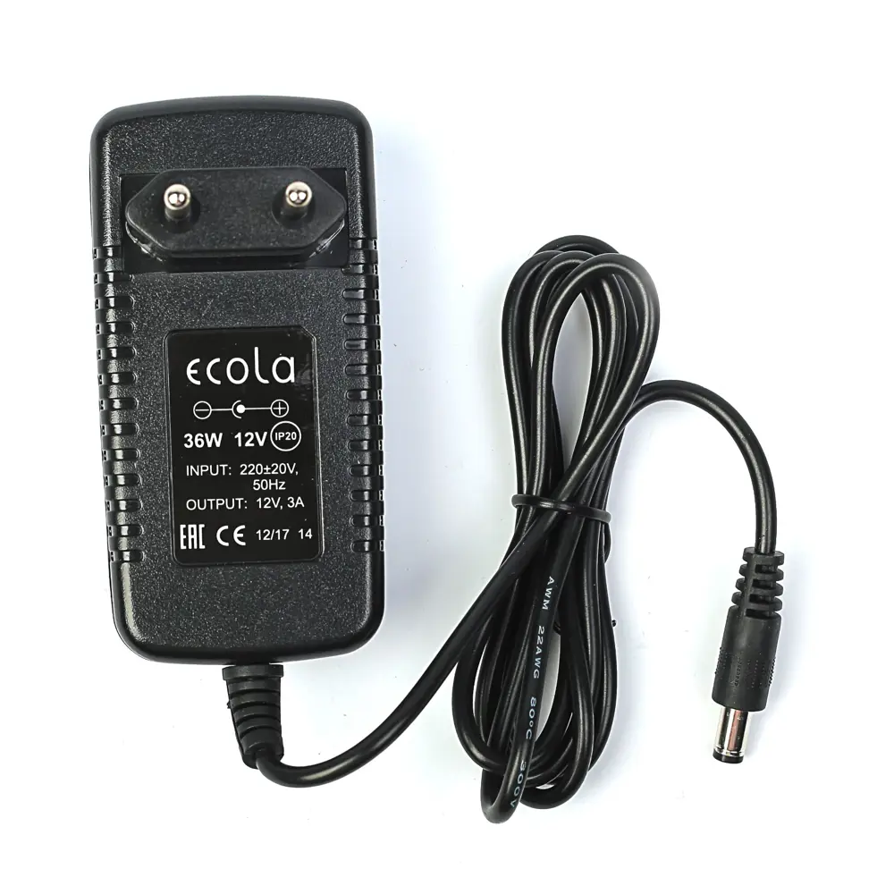Фото 2 Блок питания ECOLA 3627685 для светодиодной ленты 12 В 36 Вт IP20 Фото 2 Блок питания ECOLA 3627685 для светодиодной ленты 12 В 36 Вт IP20