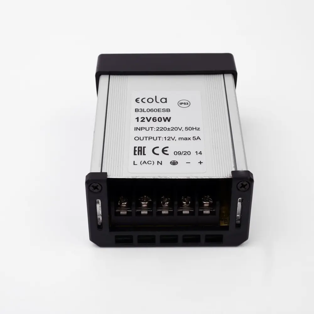 Фото 3 Блок питания ECOLA 5478788 для светодиодной ленты 12 В 60 Вт IP50 Фото 3 Блок питания ECOLA 5478788 для светодиодной ленты 12 В 60 Вт IP50