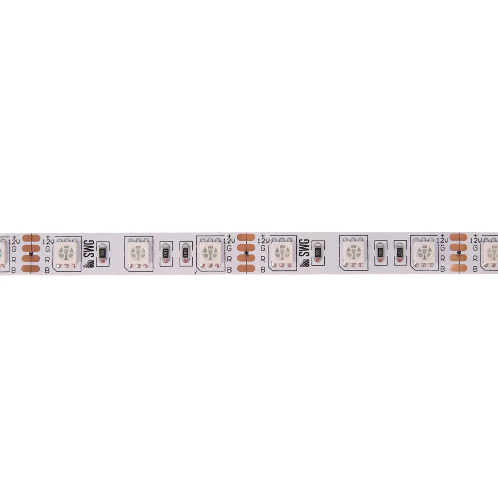 Фото 7 Светодиодная лента SWG 9094083 SMD 5050 60диод/м 12 В IP20 5 м изменение цвета RGB Фото 7 Светодиодная лента SWG 9094083 SMD 5050 60диод/м 12 В IP20 5 м изменение цвета RGB