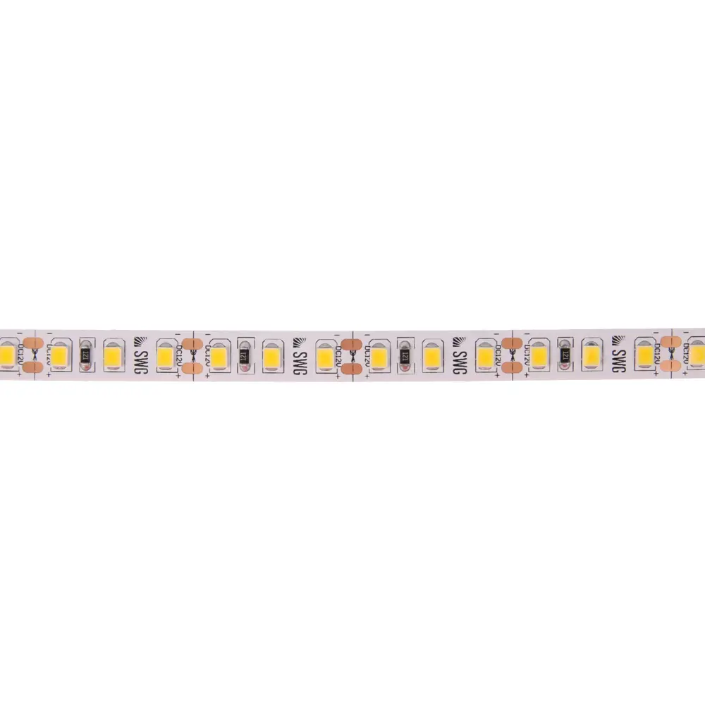 Фото 4 Светодиодная лента SWG 9094091 SMD 2835 120диод/м 12 В IP20 5 м теплый белый свет Фото 4 Светодиодная лента SWG 9094091 SMD 2835 120диод/м 12 В IP20 5 м теплый белый свет