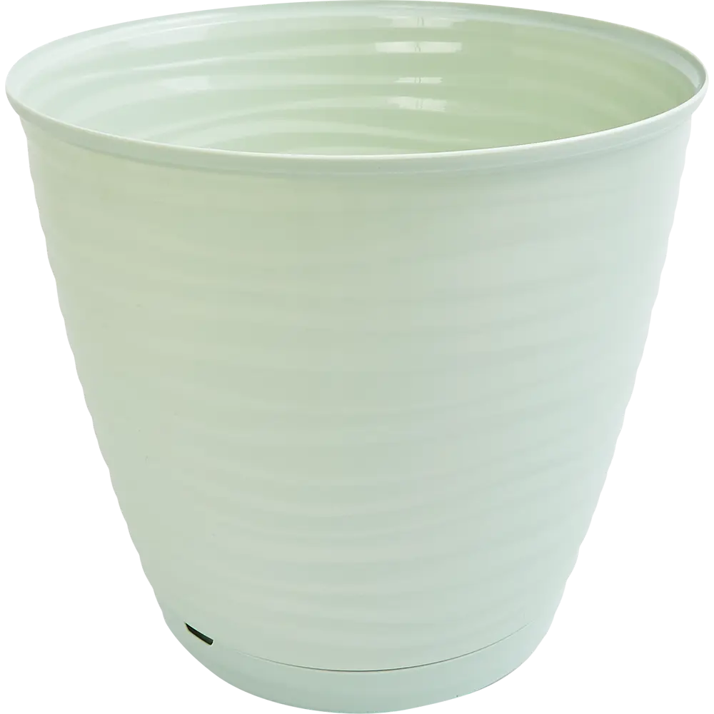 Фото 5 Горшок цветочный Homwer Saffron ø26.7 h24.5 см v9.1 л пластик светло-зеленый Фото 5 Горшок цветочный Homwer Saffron ø26.7 h24.5 см v9.1 л пластик светло-зеленый
