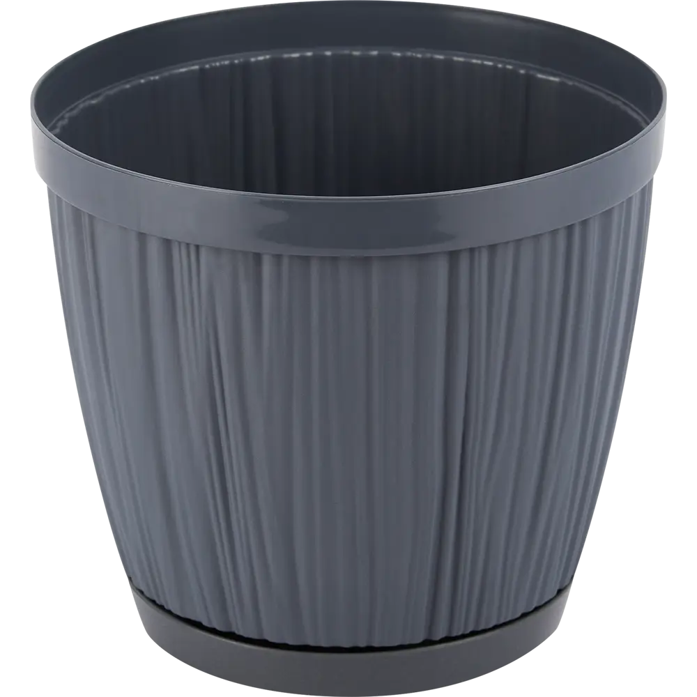 Фото 4 Горшок цветочный Ingreen Barcelona ø15.5 h14 см v1.8 л пластик темно-серый