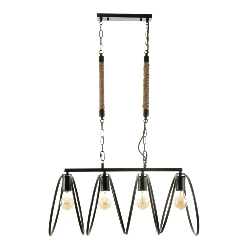 Фото Люстра потолочная BAYERLUX N064 4 лампы 8 м² цвет черный