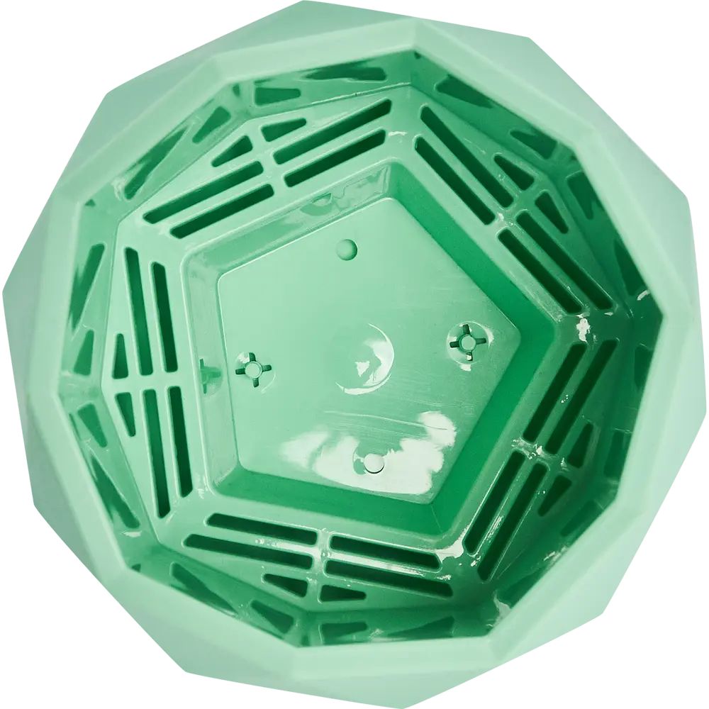 Фото 2 Кашпо Топаз ø12 h9 см v 0.45л пластик мятный