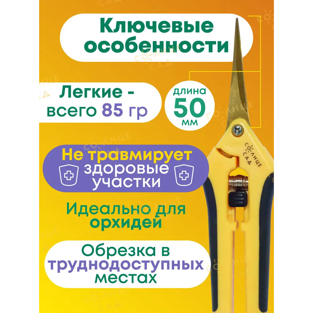 Фото 4 Ножницы Солнце Сад для для цветов с изогнутыми лезвиями Фото 4 Ножницы Солнце Сад для для цветов с изогнутыми лезвиями