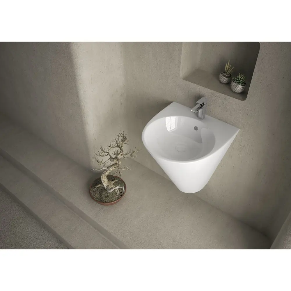 Фото 4 Раковина подвесная Stworki моноблок 48 100501-101 моноблок 48 100501-101 48см цвет белый