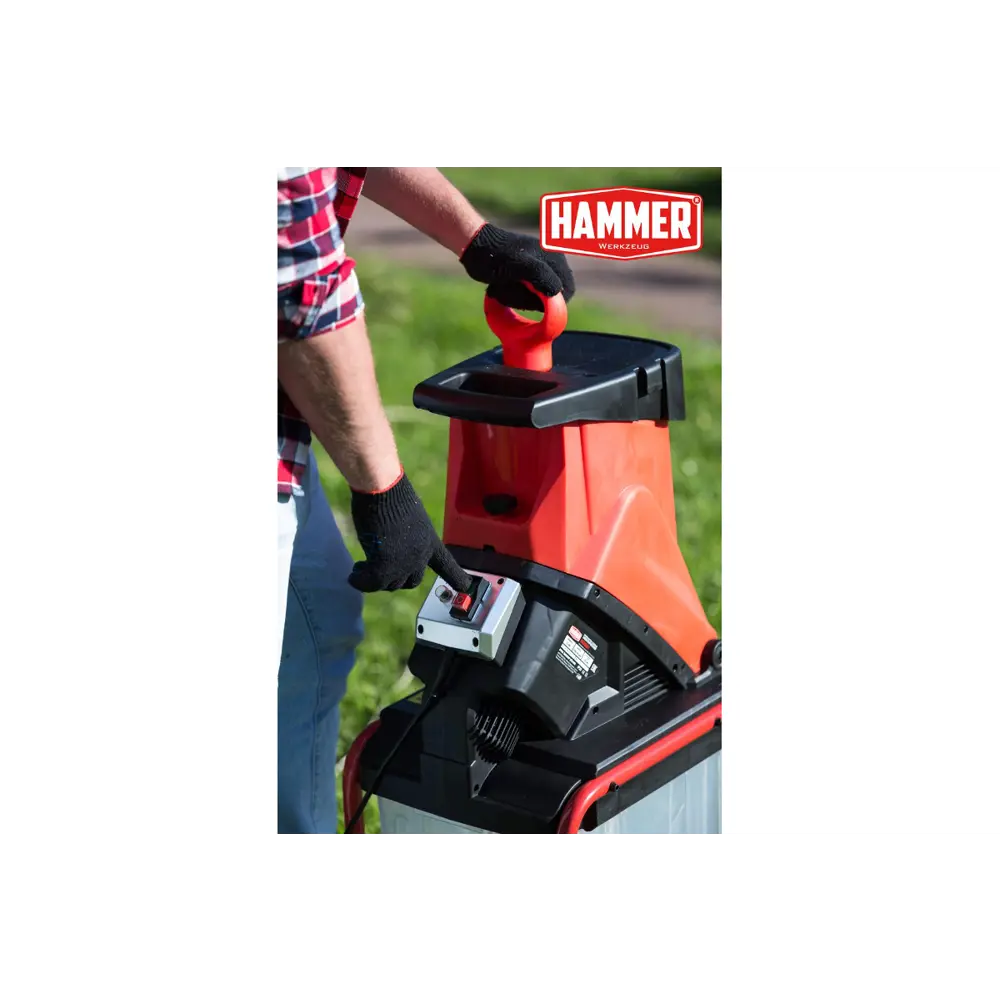Фото 2 Измельчитель садовый электрический Hammer Flex GS2500 2500Вт, 4500об/мин Фото 2 Измельчитель садовый электрический Hammer Flex GS2500 2500Вт, 4500об/мин
