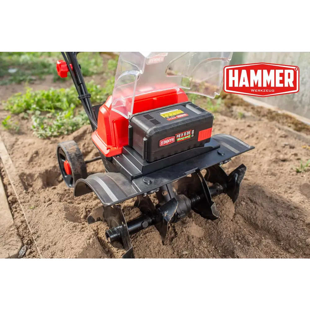 Фото 3 Культиватор аккумуляторный Hammer RT40V, 40В 250 об/мин 36/20 см Фото 3 Культиватор аккумуляторный Hammer RT40V, 40В 250 об/мин 36/20 см