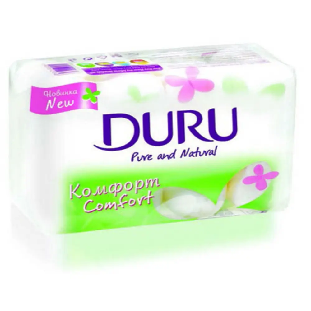 Фото Туалетное мыло Duru Pure Natures комфорт лаванда 4x85 г Фото Туалетное мыло Duru Pure Natures комфорт лаванда 4x85 г