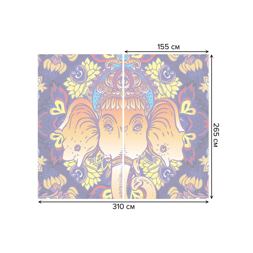 Фото 3 Тюль на шторной ленте Божественная доброта 310х265 см цвет оранжевый